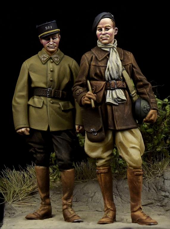 Details about   TB-35103 French Tank Crewman & French NCO WW II 1/35 resin figures The Bodi 