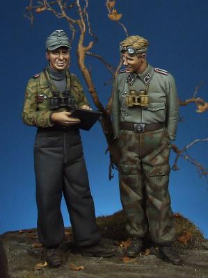 German panzer officer & NCO