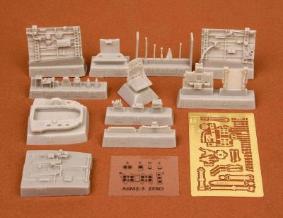 A6M3 Zero (Hamp) cockpit set for Hasegawa kit