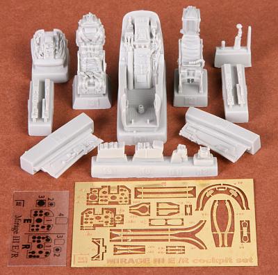 Mirage IIIE/R cockpit set for Kinetic kit