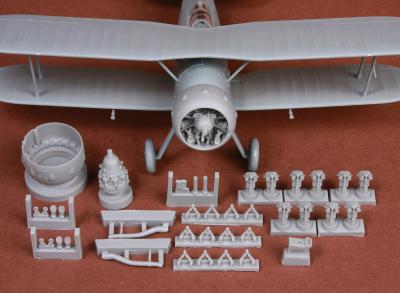 Gloster Gladiator Mk.I/Mk.II engine & cowling for Merit kit 