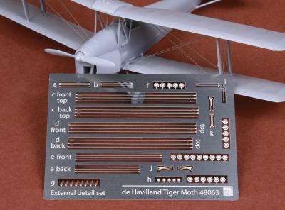 De Havilland DH-82 Tiger Moth rigging wire set for Airfix