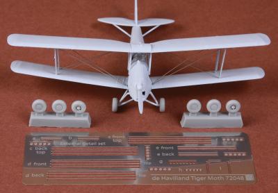 De Havilland DH-82 Tiger Moth rigging & wheel set for Airfix