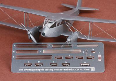 DH-89 Dragon Rapide rigging wire set for Heller kit