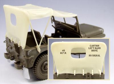 Willys Jeep Tarp Set & Masking Film for Tamiya Kit