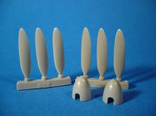 He-219 UHU short sp. Propeller set for Tamiya kit