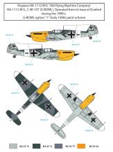 Bf 109/HA-1112 1990s Airshow Star Decals - 2.
