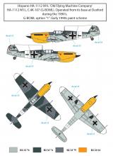 Bf 109/HA-1112 1990s Airshow Star Decals - 2.