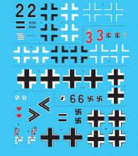 Bf 109/HA-1112 1990s Airshow Star Decals - 3.