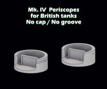 Mk.IV Periscopes for British tanks - no cap/no groove - 2.