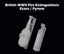 British WW II fire extinguishers Essex / Pyrene - 1.