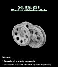 Sd.Kfz 251. roadwheel set with hollowed hubs - 2.