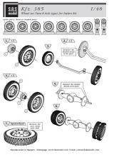 Kfz.385 wheel set (late 8-bolt type) for Italeri/Tamiya Opel Blitz kit - 4.