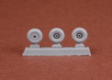 De Havilland DH-82A Tiger Moth wheel set for Airfix kit  - 1.