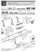 Mig-21bis wheel bays and wheels for Zvezda kit - 1.
