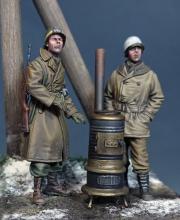 US Military Police & GI 'Ardennes 1944' WW II with stove - 1.