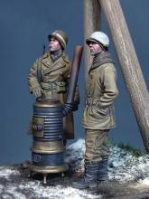 US Military Police & GI 'Ardennes 1944' WW II with stove - 3.